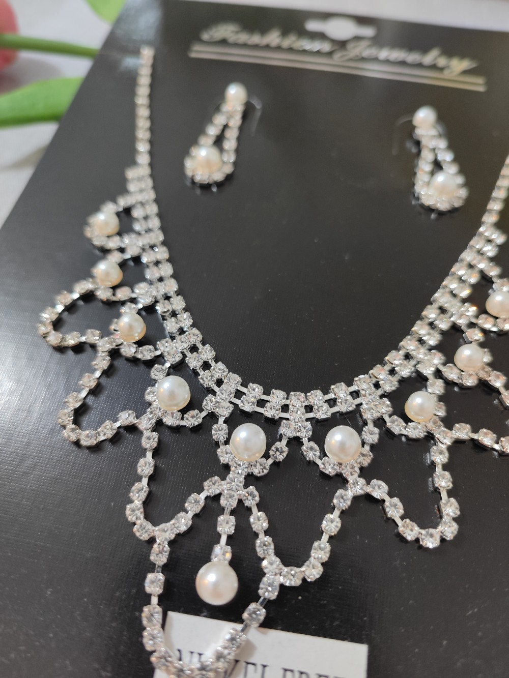 Baktakék menyasszonyi ékszerszett